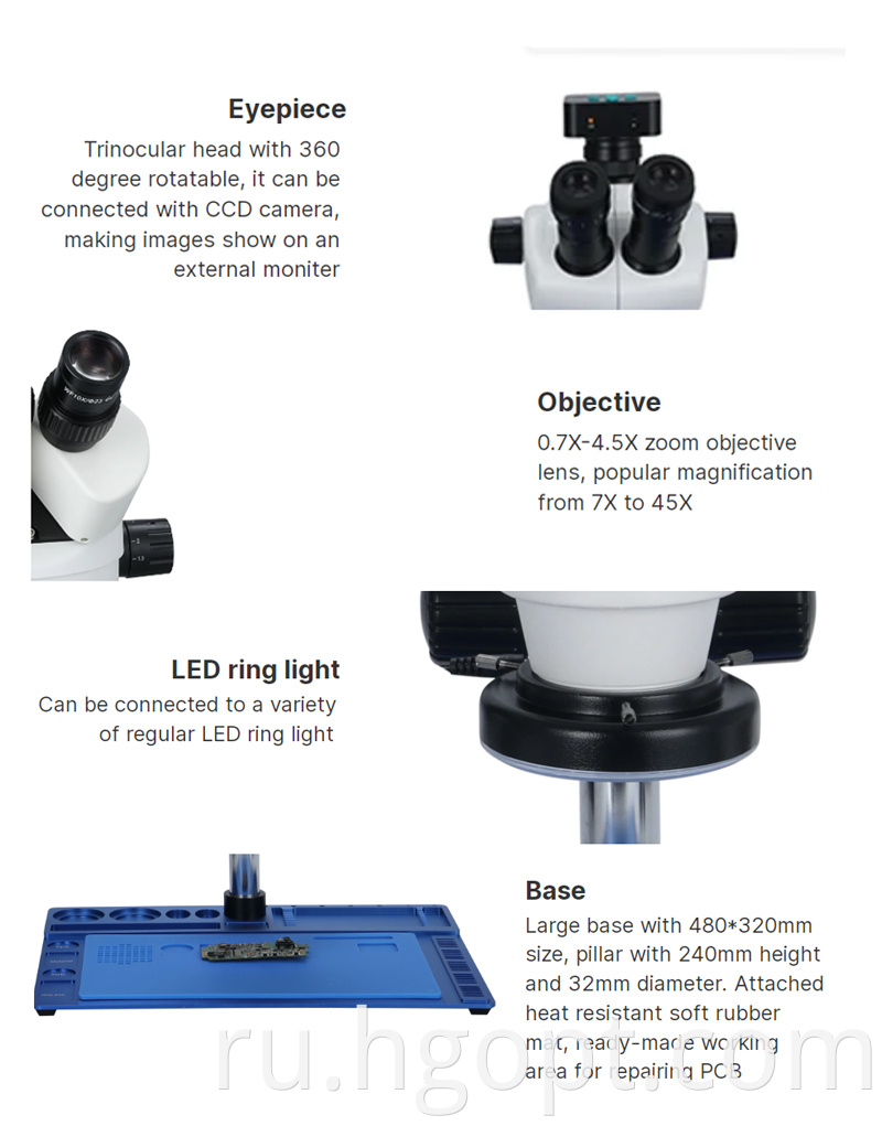 Binocular Stereo Microscopes With Large Base